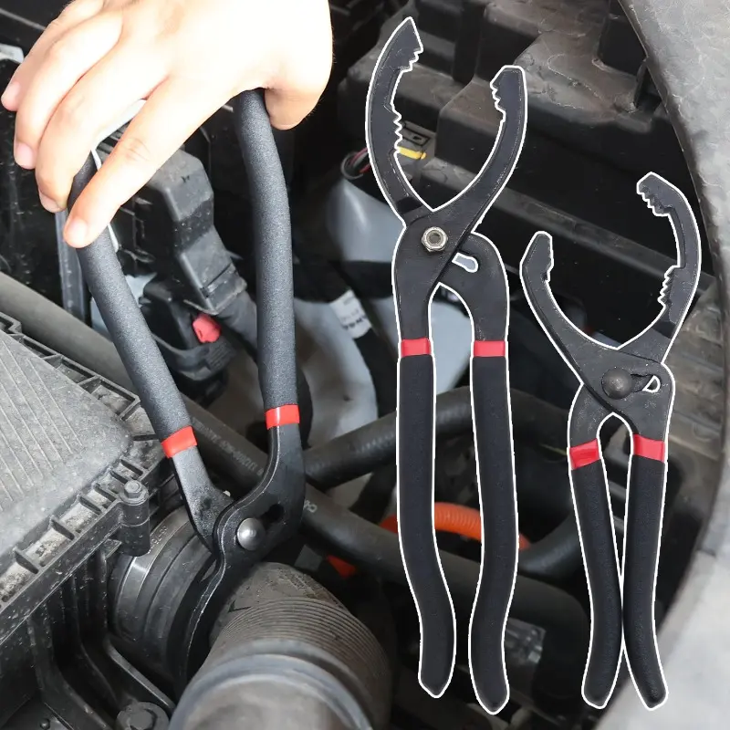 Car Adjustable 10/12 Inch Oil Filter Pliers Clamp Type Wrench for Engine Filters Auto Vehicle Maintainance Repairing Hand Tool