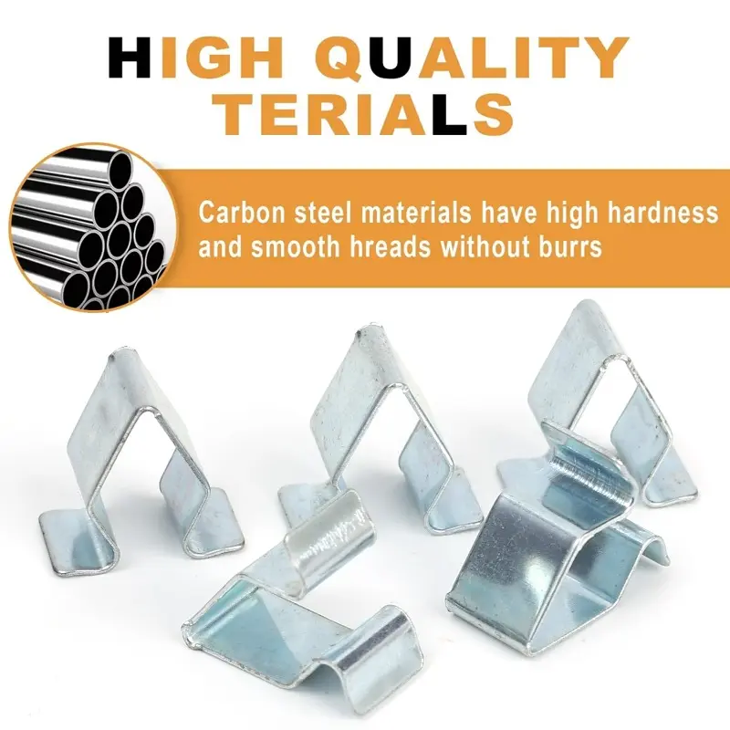 10/20/50PCS Car Door Strip Lining Metal Snaps V-shape Stainless Steel Clips Auto Boot Tailgate Fastener for Volkswagen Models