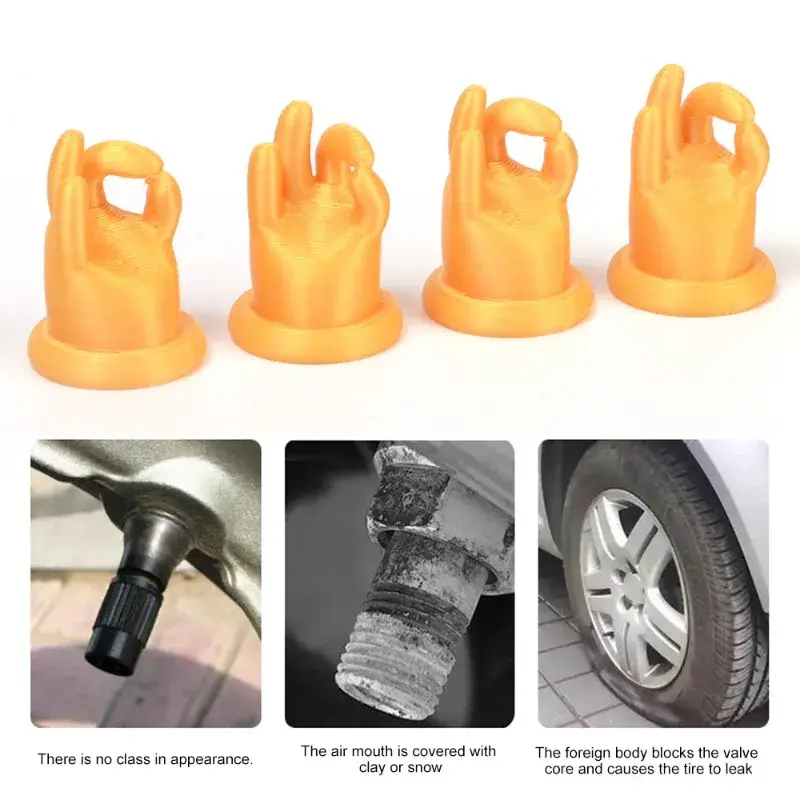 4/8/20PCS Universal Car Tyre Valve Caps OK Gesture Creative Valve Covers Anti-Dust Protective Cover Auto Tires Accessories