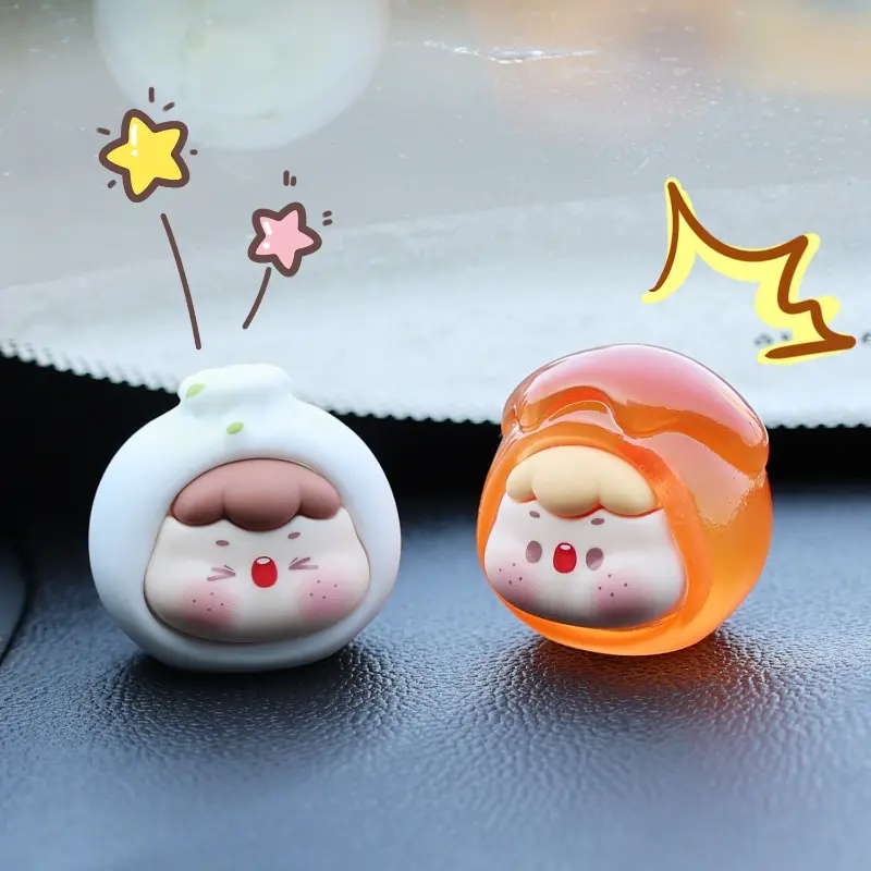 1/3/6PCS Creative Food & Dessert Car Ornament Auto Centre Console Rearview Mirror Decoration Microlandscape DIY Accessories