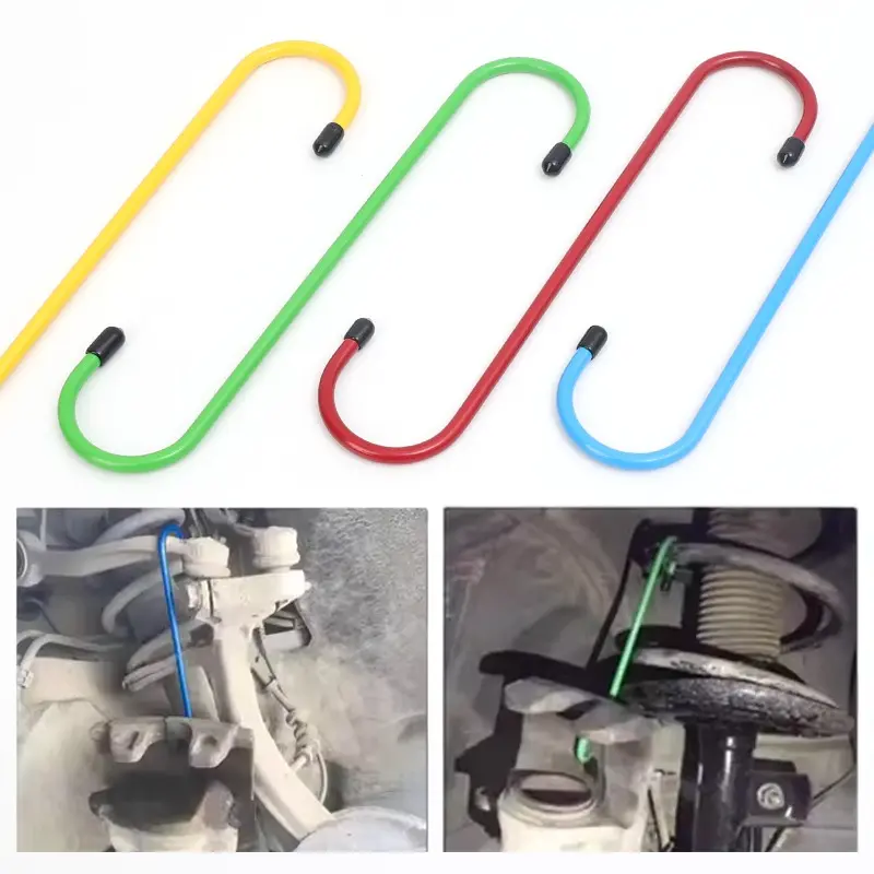 Car Brake Caliper Hooks with Rubber Tips for Brake Bearing Axle Suspension Work Auto Brake Caliper Hangers Hooks Universal Tools