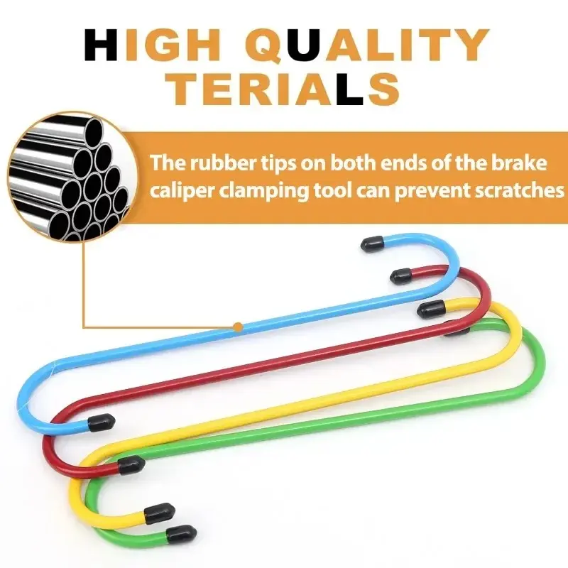 Car Brake Caliper Hooks with Rubber Tips for Brake Bearing Axle Suspension Work Auto Brake Caliper Hangers Hooks Universal Tools