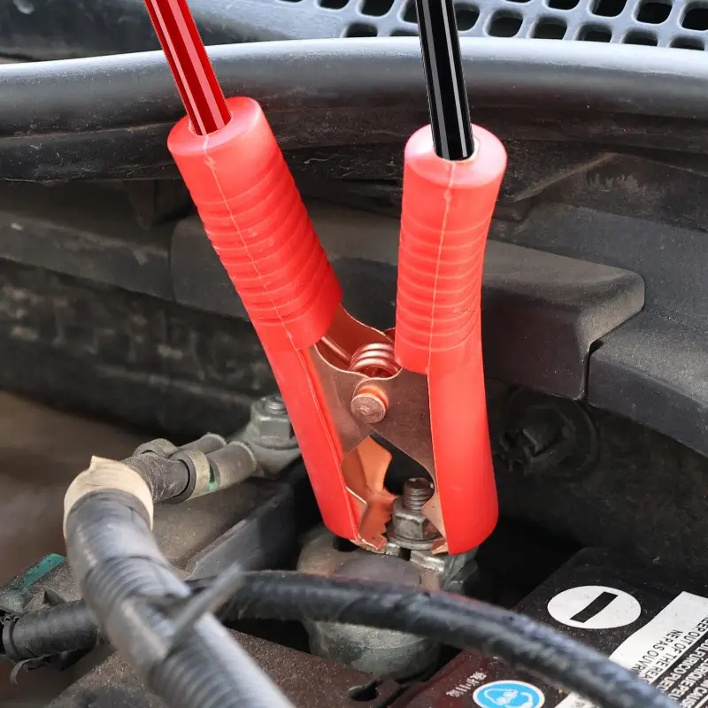 Car Battery Crocodile Clip Thickened Spring Pure Copper Battery Electric Wire Connector Positive and Negative Connection Clips