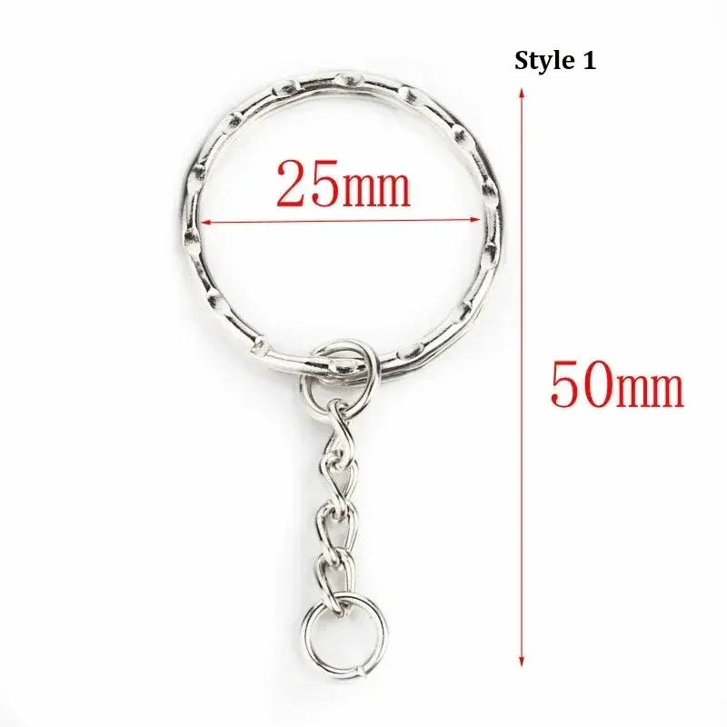 Key Ring Combination Set Metal Keychain Split Ring Key Carabiner Car Accessories Pendant Ring Anti-rust Key Pendant