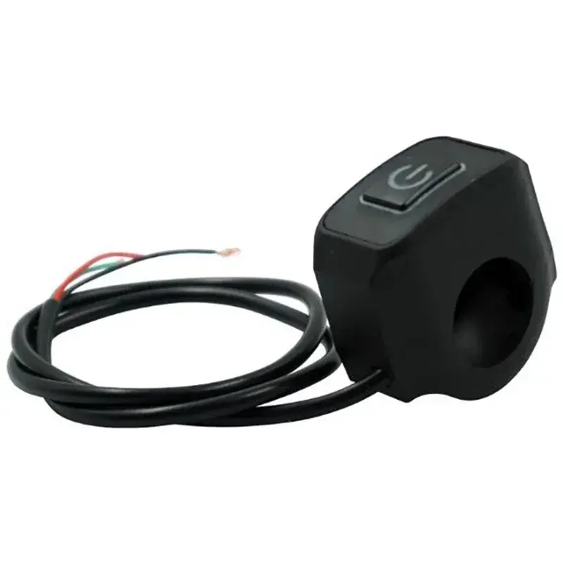 22mm Motorcycle Switch Button Handlebar Mount Waterproof Modified Switch Headlight Horn Control ON/OFF with LED Display Lamp