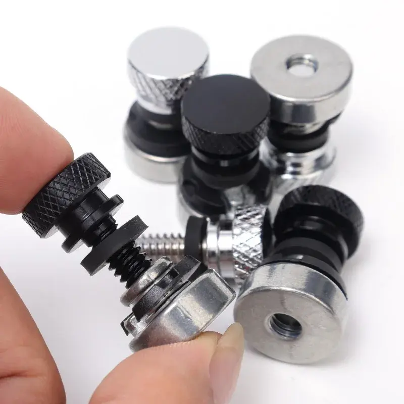 2/1PCS M6 Screw Nut Kit Motorcycle Rear Mudguard Seat Mount Bolts Nuts Aluminium Alloy Fasteners Auto Accessories For Harley