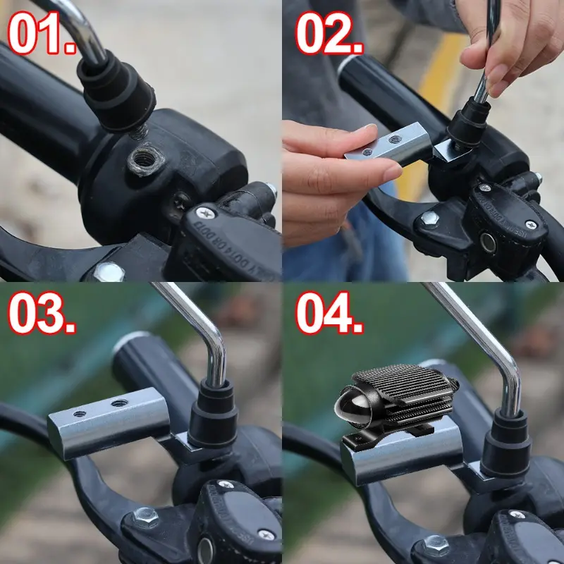 2PCS Motorcycle Rearview Mirror Extension Brackets Universal Multi-function Adaptor Holder Aluminium Motorbike Accessories Mount