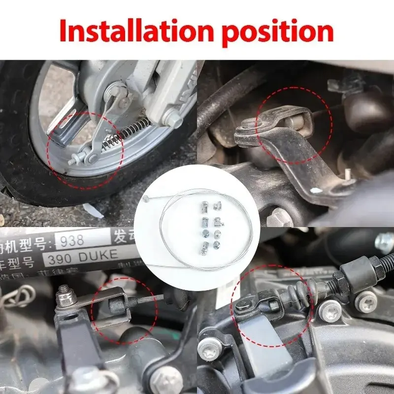 Motorcycle Emergency Brake Clutch Throttle Cable Repair Kit Universal Stainless Steel All-in-One Fix for Bike Repair Accessories