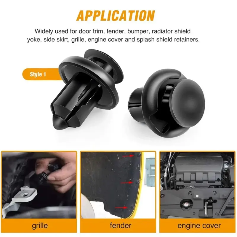 Mixed Car Fastener Clips Rivet Pin Snap Nylon Door Panel Nail Retainer Bumper Plastic Screw Fastener Nails Kit
