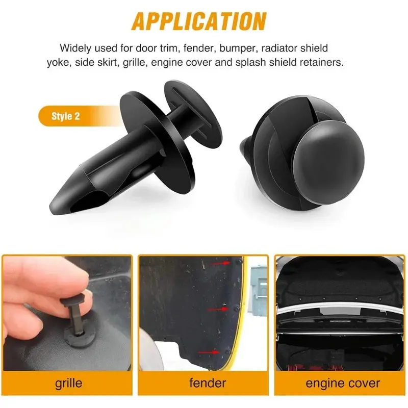 Mixed Car Fastener Clips Rivet Pin Snap Nylon Door Panel Nail Retainer Bumper Plastic Screw Fastener Nails Kit
