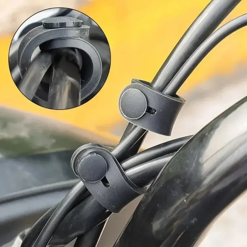 10-1pcs Motorcycle Universal Wire Rubber Tie Bands for Frame Securing Cable Ties Wiring Harness Cables Motorcycle Accessories