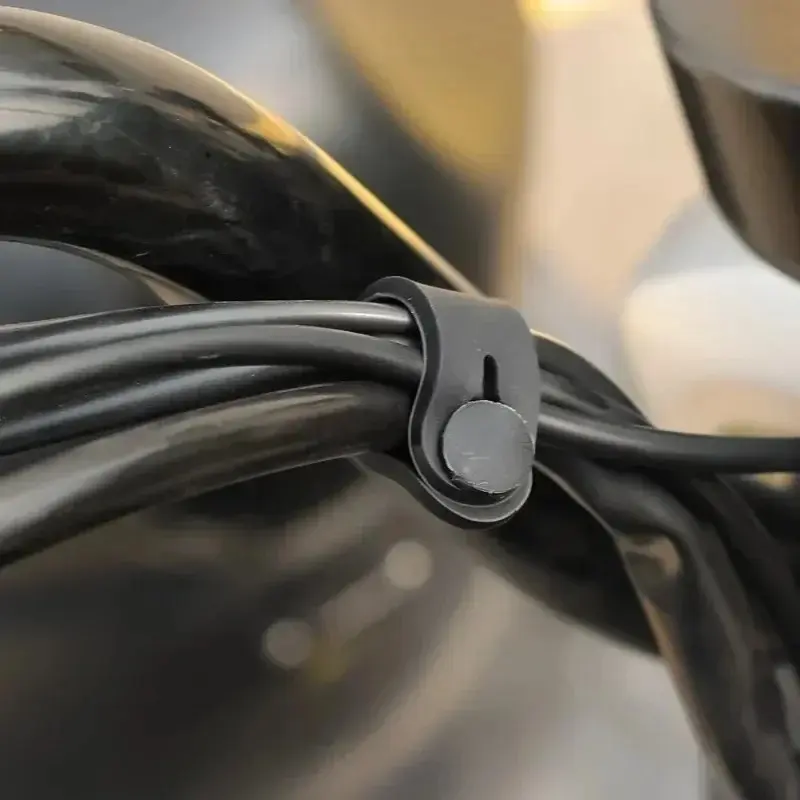 10-1pcs Motorcycle Universal Wire Rubber Tie Bands for Frame Securing Cable Ties Wiring Harness Cables Motorcycle Accessories