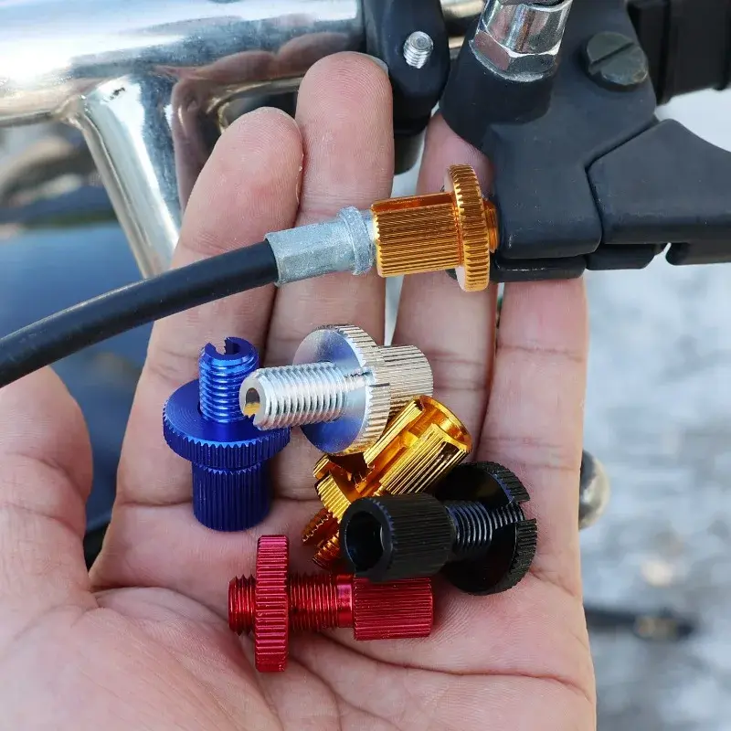 2/1PCS Universal Motorcycle Break Clutch Cable Wire Adjuster M10 Coloful Aluminium Alloy AdjustmentScrew Motorbike Accessaries
