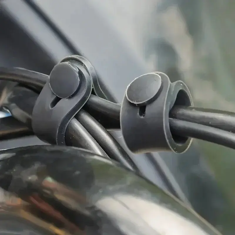 10-1pcs Motorcycle Universal Wire Rubber Tie Bands for Frame Securing Cable Ties Wiring Harness Cables Motorcycle Accessories