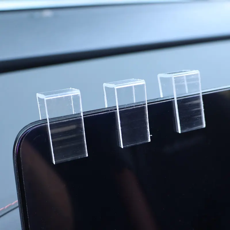 10pcs Car Toy Transparent Display Case Model Acrylic Holder Auto Ornaments Computer Screen Small Bracket  Fixed Decorations
