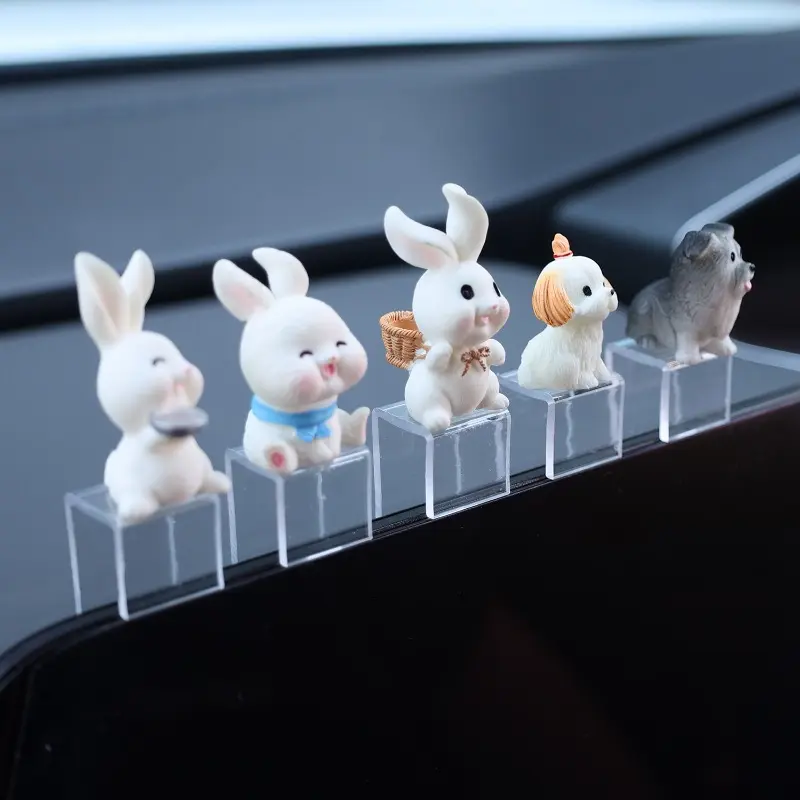 10pcs Car Toy Transparent Display Case Model Acrylic Holder Auto Ornaments Computer Screen Small Bracket  Fixed Decorations