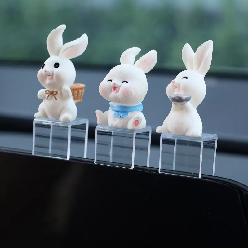10pcs Car Toy Transparent Display Case Model Acrylic Holder Auto Ornaments Computer Screen Small Bracket  Fixed Decorations