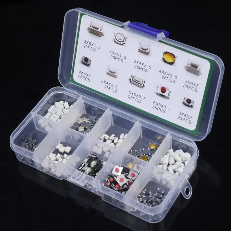250/100PCS Multi Models Car Remote Control Tactile Switch Small Button Auto Key Button Touch Type Micro Switch Cars Accessories