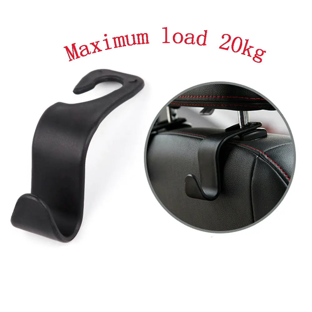 Car Seat Back Hook Hanger Headrest Mount Storage Holder Duarable Bearing 20kg for Car Bag pouch Clothes Hanging Hooks