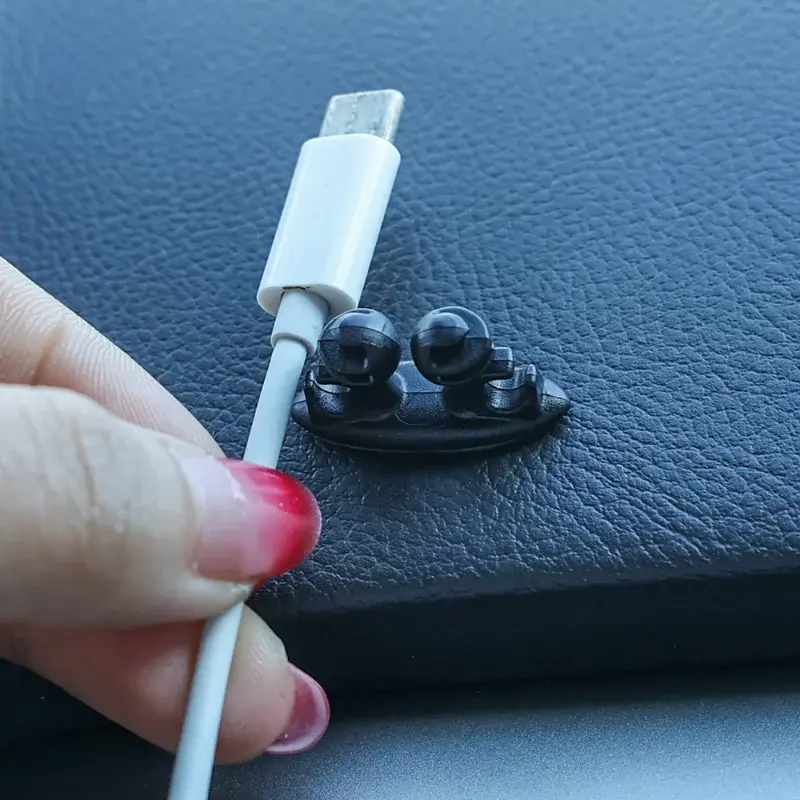 High Quality Car Wire Tie Clip Wire Cord Holder Fixer Organizer for Car USB Charging Tablet Wire Home Office Cable Organizer