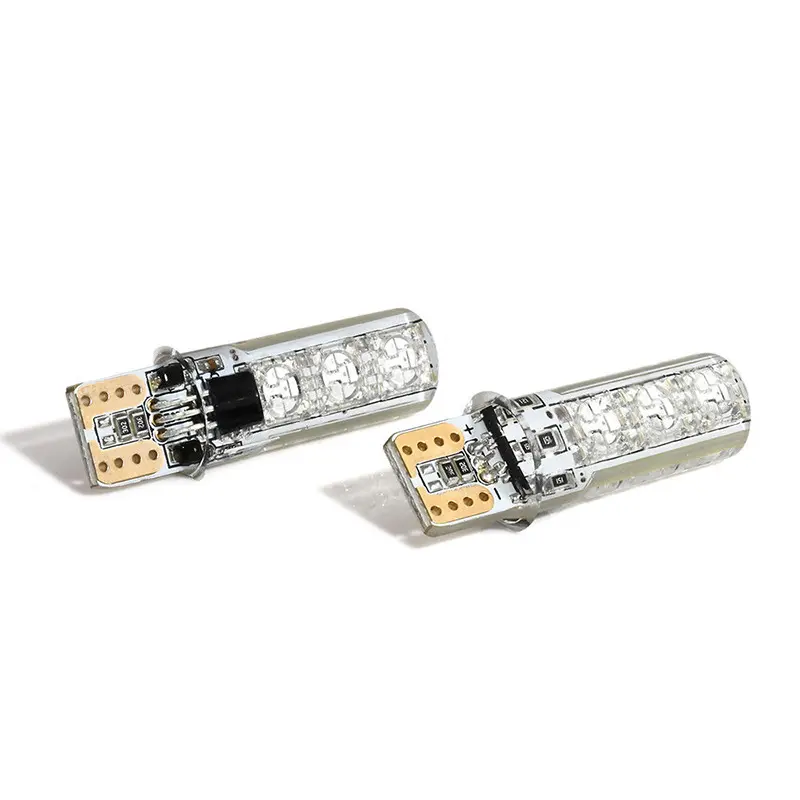 2pcs T10 5050  6SMD RGB Remote Control Led Car Light  Bulb Clearance Lights Multicolor W5w 501 Side Light Lamp Bulbs