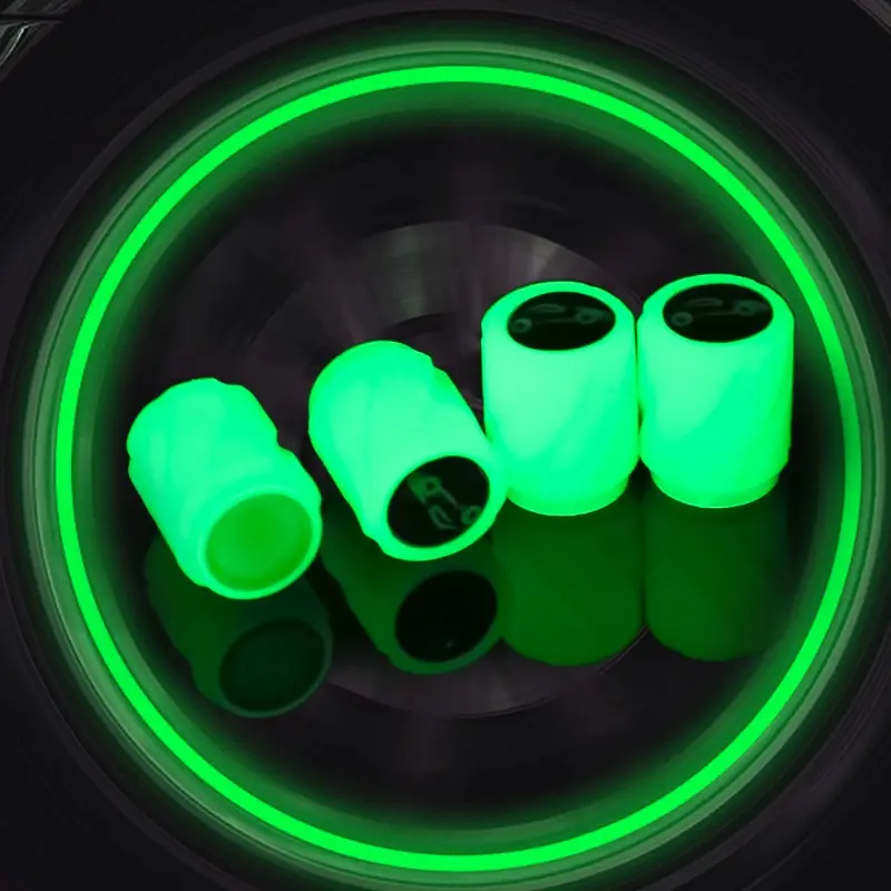 1-20pcs New Luminous Car Valve Cap Automotive Tyre with Logo Valve Cover Anti-dust Cover Suitable for Cars Motorbikes Bicycles