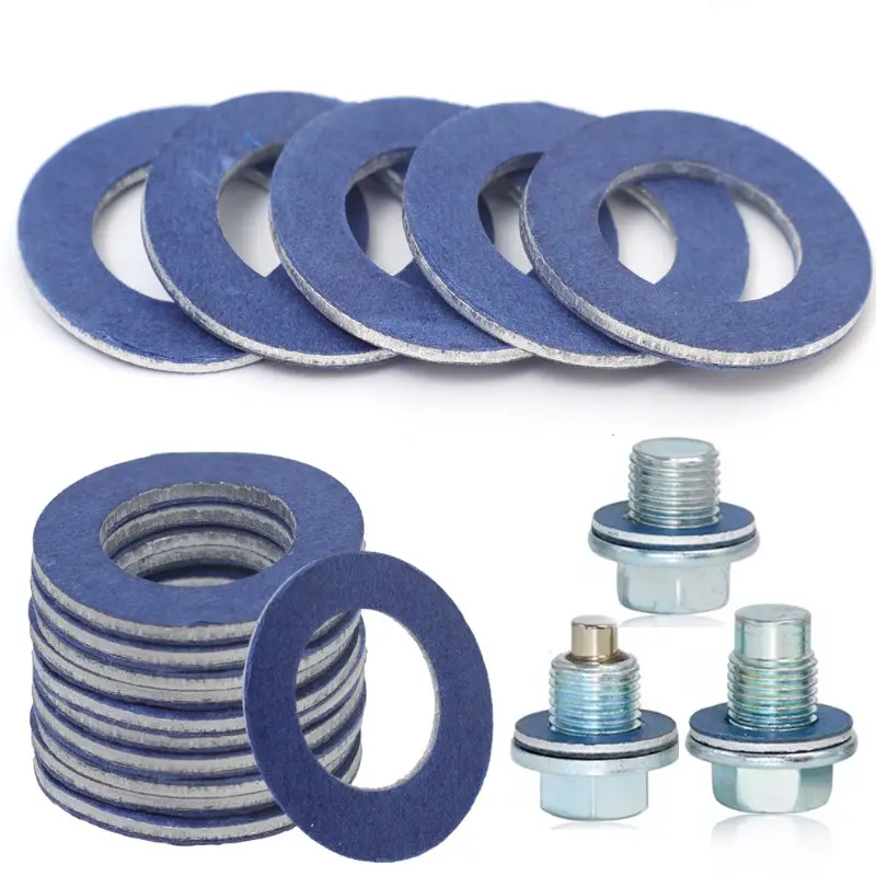 Screw Gasket For Toyota Car Engine Seal Aluminum Oil Drain Plug Screw Washers Car Replacement Accessories