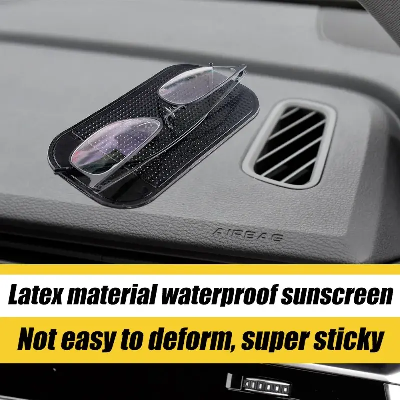 1/2/4pcs Car Dashboard Silicone Anti-Slip Pad Phone Storage Holder Car Interior Storage Non-Slip  Sticky Pad  Phone Mount