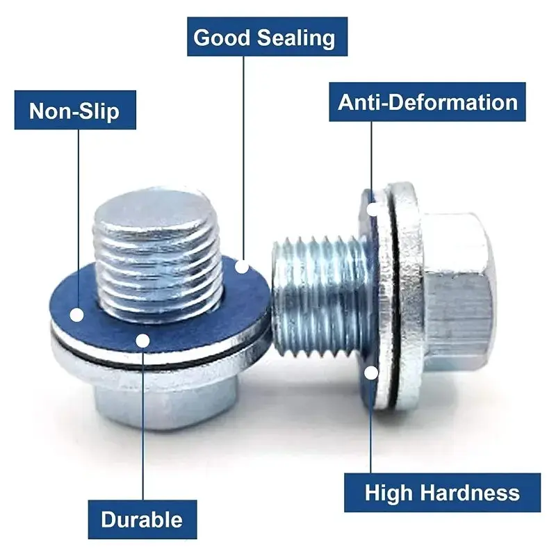 Screw Gasket For Toyota Car Engine Seal Aluminum Oil Drain Plug Screw Washers Car Replacement Accessories