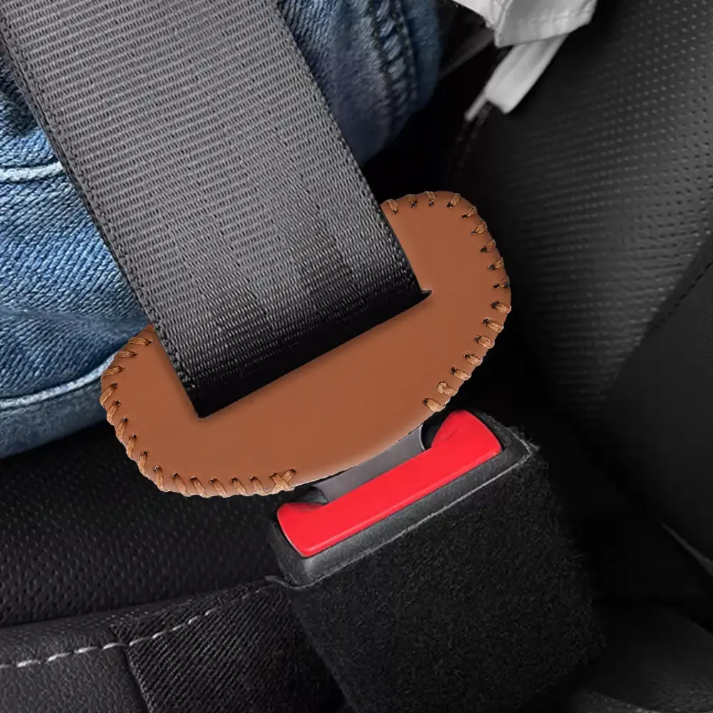 Car Seat Belt Buckle Protective Cover Anti-collision Case PU Leather Protection and Wear Resistance Car Interior Accessories