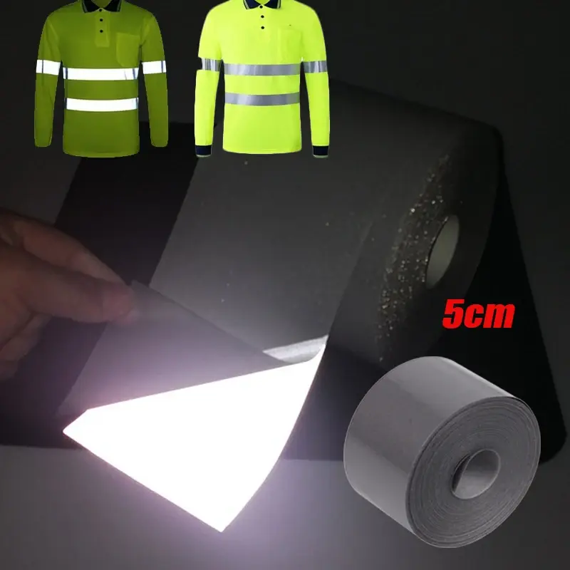 2/5m Reflective Heat Transfer Film Car Safety Reflector Sticker Safety Warning Mark High Visibility Heat Transfer Auto Decals