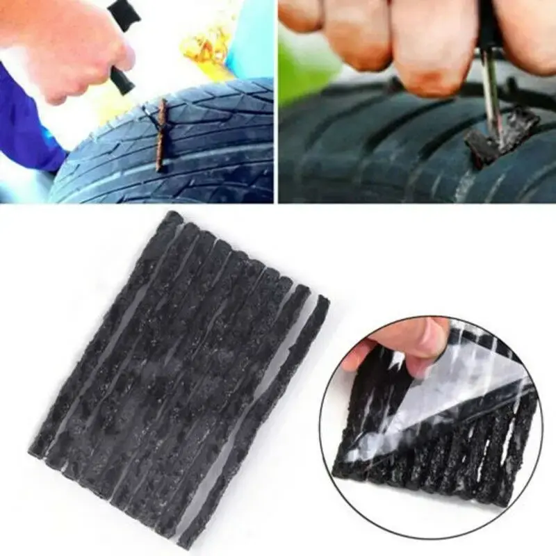 10pcs Rubber Nails / Strips Vacuum Tyre Repair Nail Plug Puncture Repair Strip Seals Auto Motorcycle Bike Wheel Tire Repair Kits