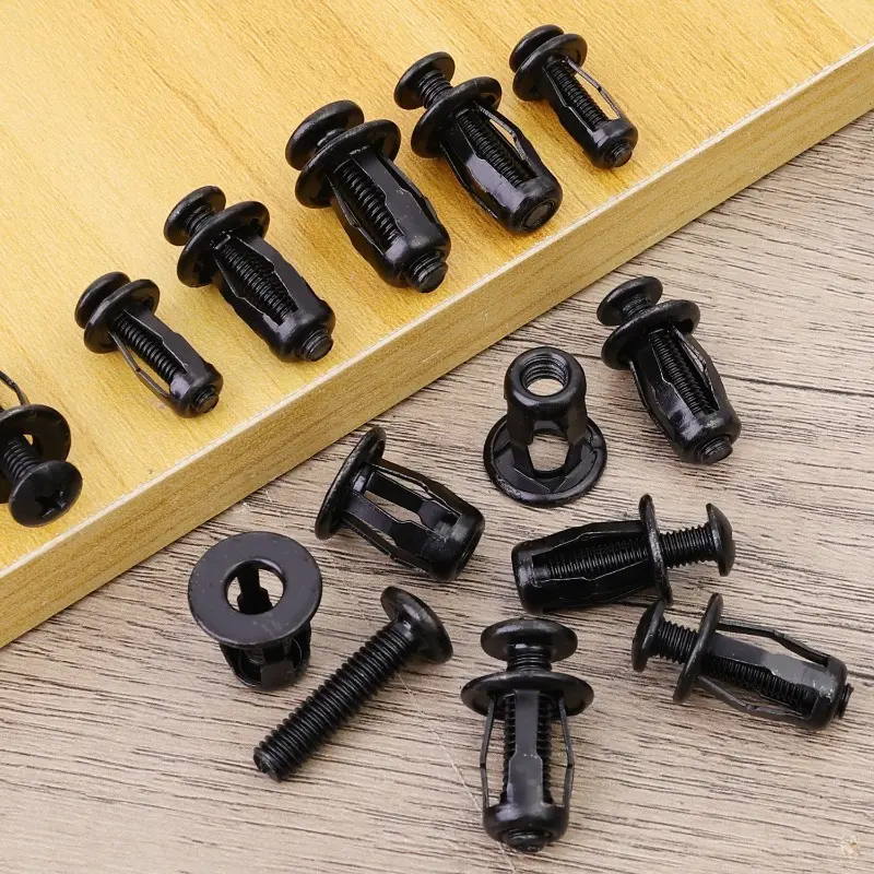 5/10Pcs M4 M5 M6 Petal Shape Rivet Nut Screw Bolt Kit Metal Insertnuts License Plate Fix Clamp Lock Nuts Auto Accessories