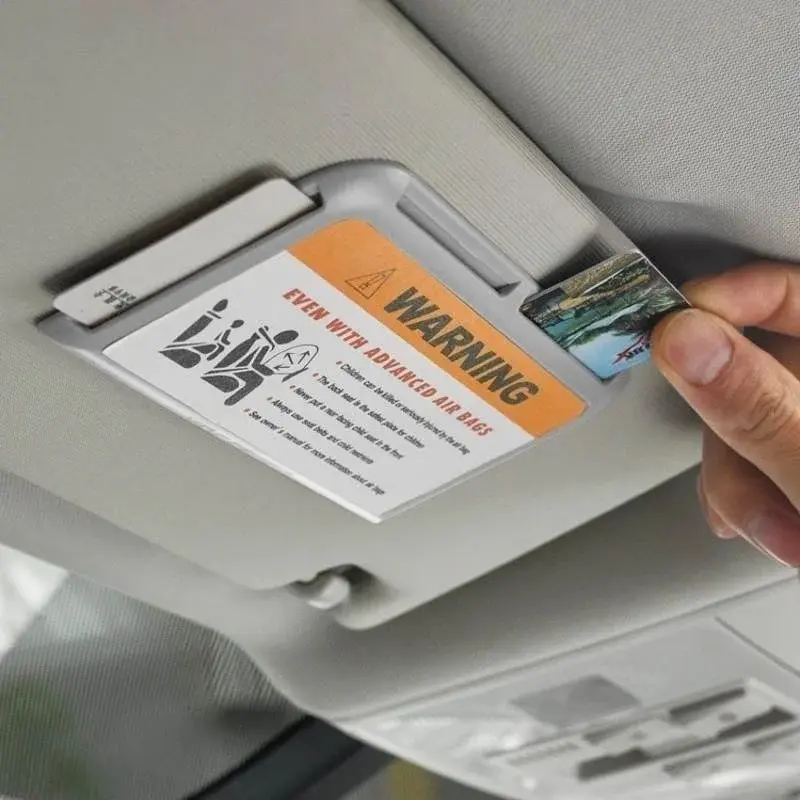 Universal Card Holder For Car Sun Visor Auto Interior Card Pasting Box Organizer Sunshade Storage Holder Car Accessories