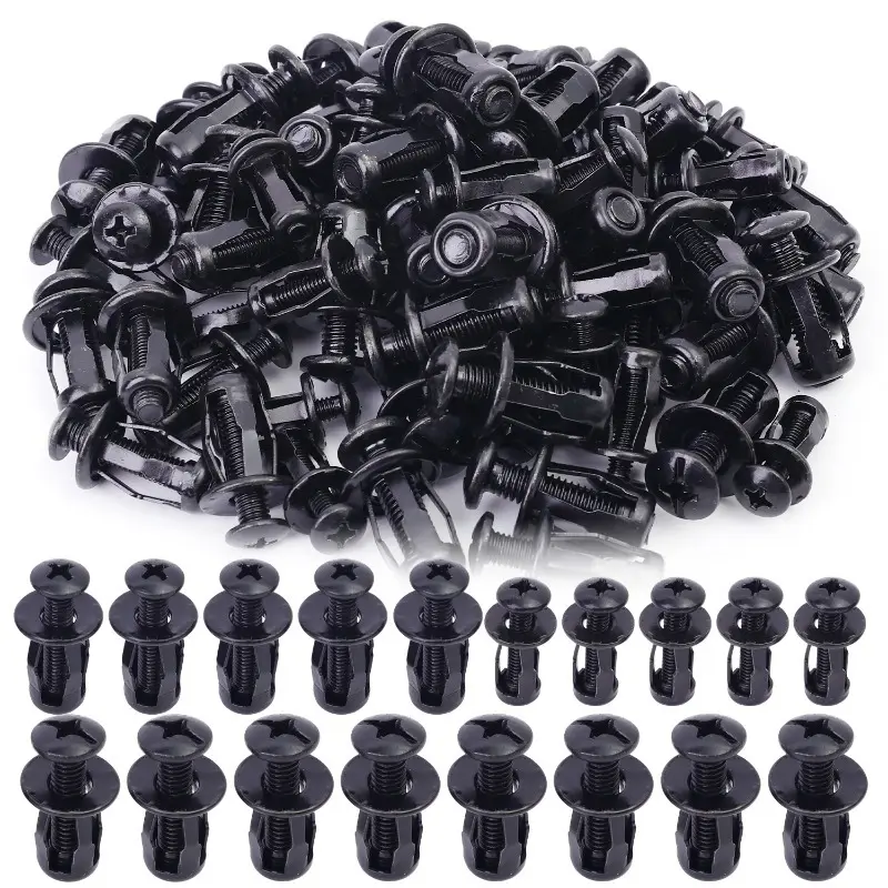 5/10Pcs M4 M5 M6 Petal Shape Rivet Nut Screw Bolt Kit Metal Insertnuts License Plate Fix Clamp Lock Nuts Auto Accessories