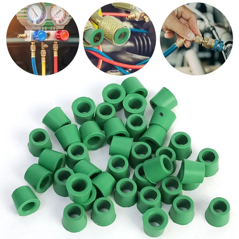 50/ 100pcs Air Conditioning Pipe Valve Gasket Car 1/4" Charging Hose Manifold Repair Replacement Kit Sealing O-ring