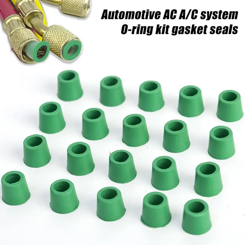 50/ 100pcs Air Conditioning Pipe Valve Gasket Car 1/4" Charging Hose Manifold Repair Replacement Kit Sealing O-ring