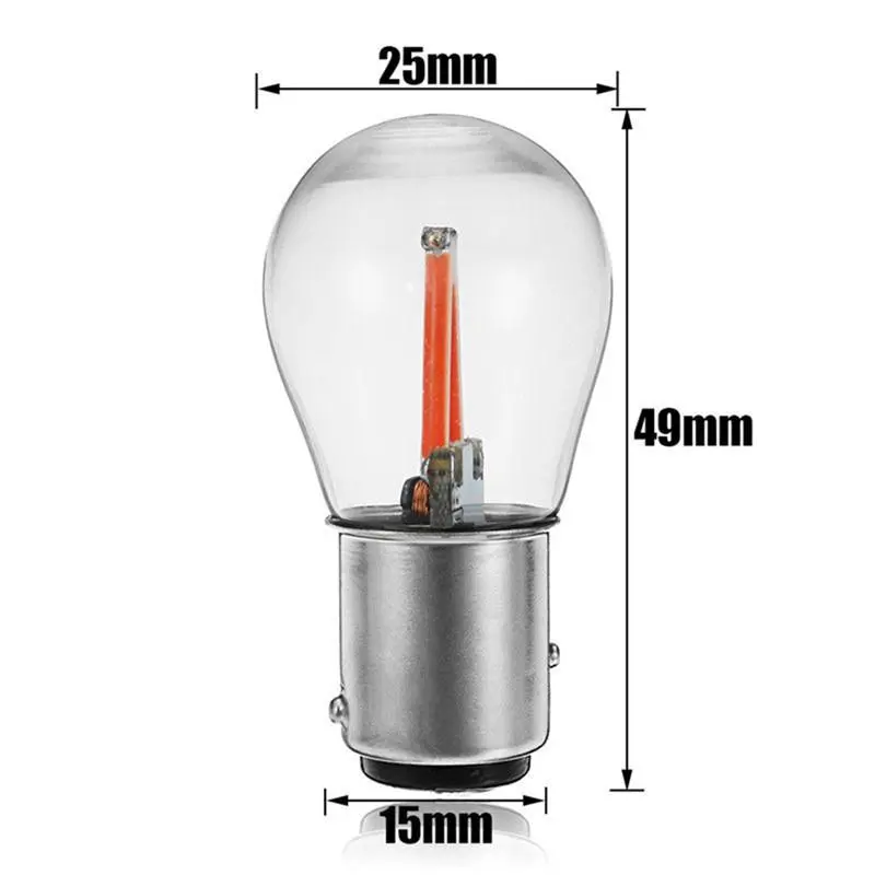 1157(BA15D)  Car COB DC 12V LED Bulb Automobile Turn Signal Light Tail Parking Brake Light Reverse Lamp Car Exterior Lights 1pc