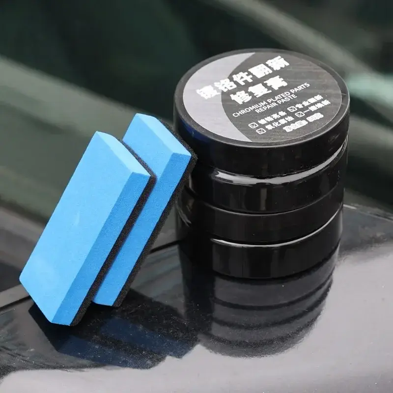 50g Car Window Chrome Restorer Electroplating Brightening Refurbisher Rust Remover Oxide Coating Cleaning Agent Auto Repair Tool
