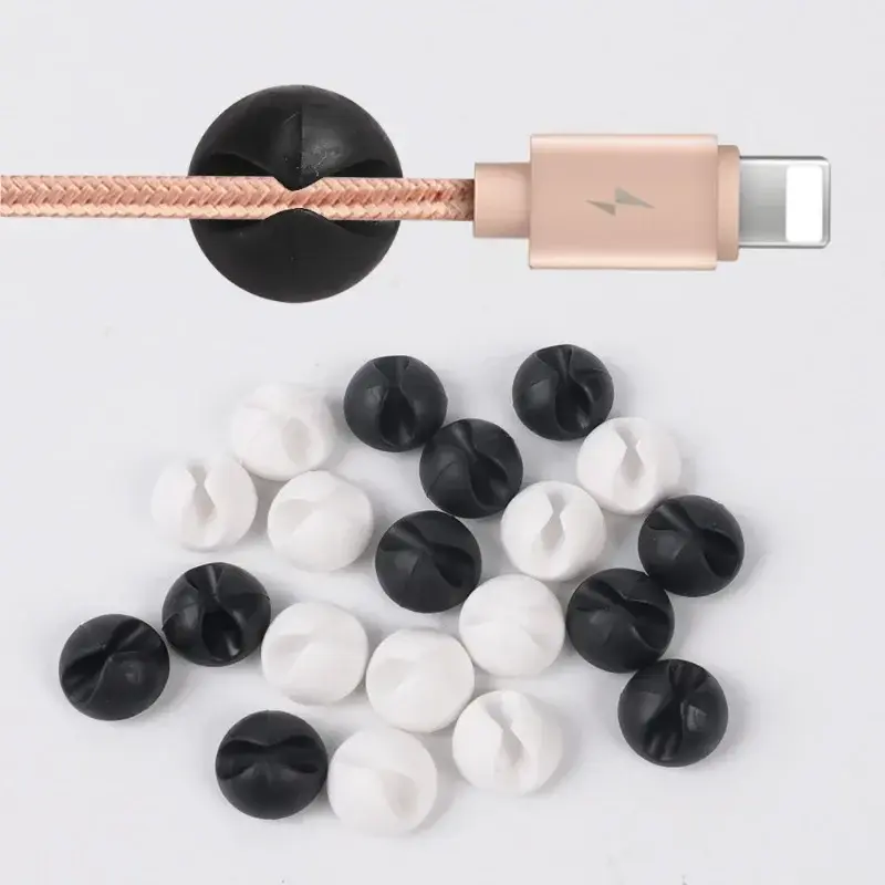 1/5/10/30pcs Car Mini Wire Wrap Clip Silicone Self-Adhesive Wire Fixer USB Line Cable Management Fixing Clips Auto Accessories