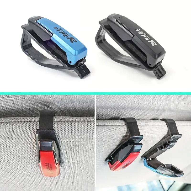 Universal Car Glasses Clip Automobiles Sunglasses Card Ticket Clip Holder Hair Various Color Glasses Clips Interior Accessories