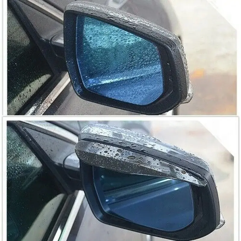 2pcs Car Rear View Mirror Eyebrow Sticker Protector Rainproof Sunshade Car Rearview Mirror Sun Visor Shade Shield Decal Stickers