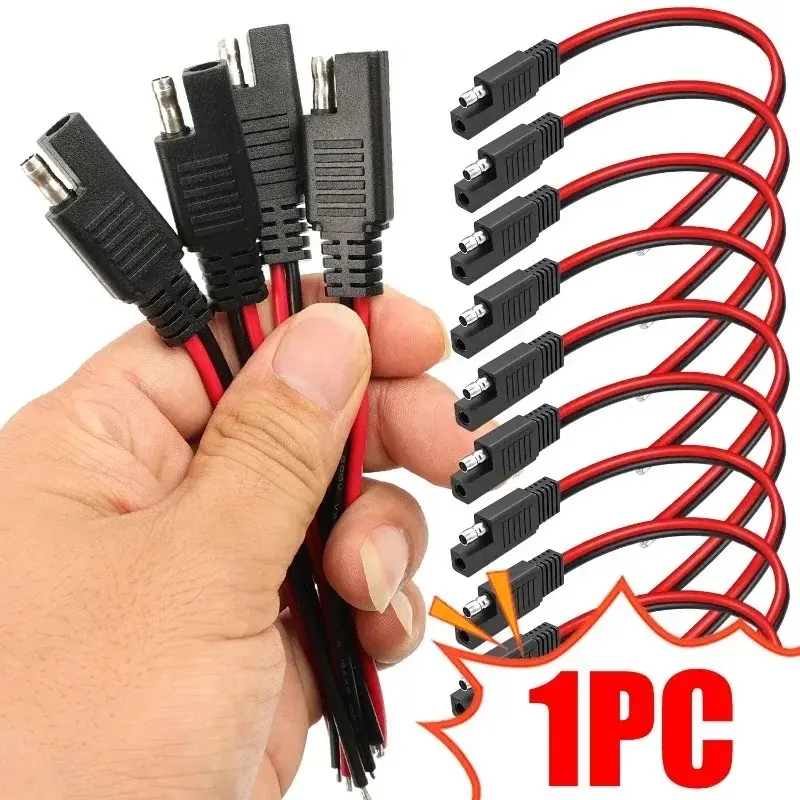 4PCS SAE Connector Extension Cable SAE Quick Connector Disconnect Plug Solar Panel Cable Wire Power Automotive Extension Cable