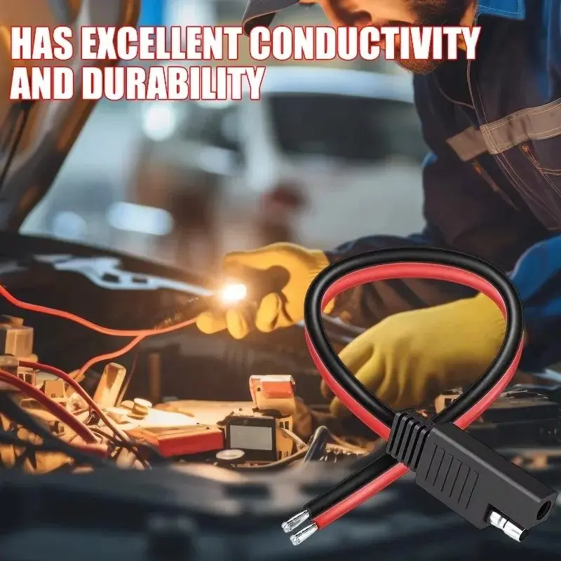 4PCS SAE Connector Extension Cable SAE Quick Connector Disconnect Plug Solar Panel Cable Wire Power Automotive Extension Cable