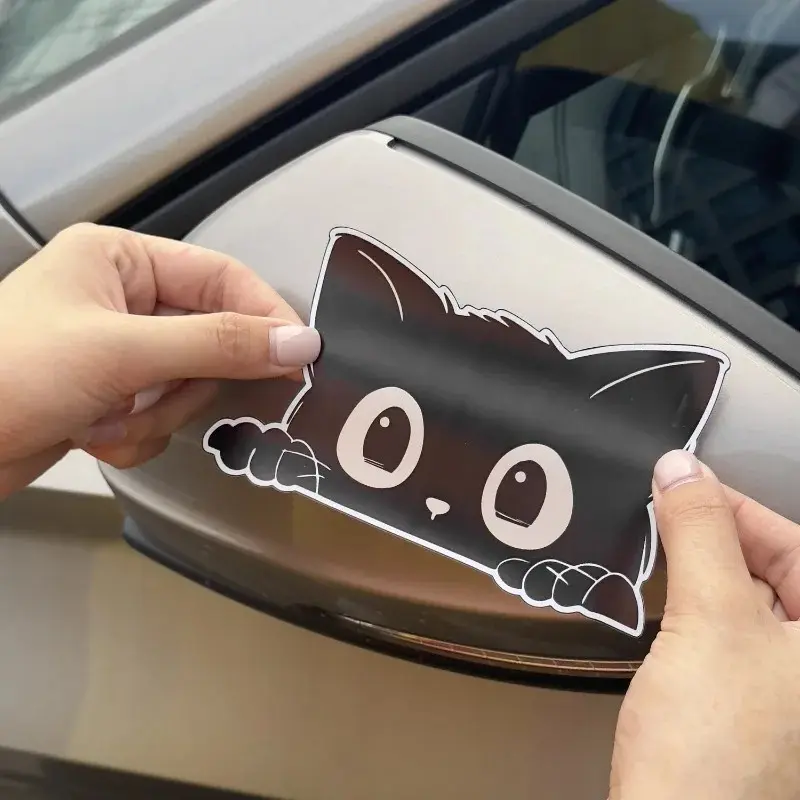 1-4pcs Car Stickers Scratch Masking Peeping Black Waterproof PVC Decal Scratch Masking Creative for Car Motorcycles Auto Sticker