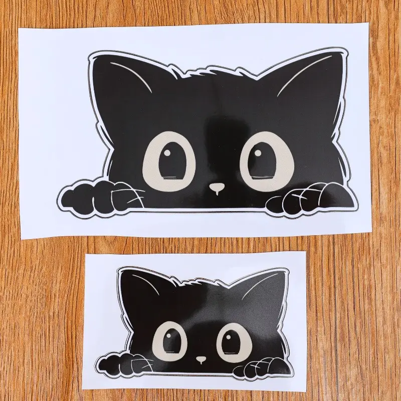 1-4pcs Car Stickers Scratch Masking Peeping Black Waterproof PVC Decal Scratch Masking Creative for Car Motorcycles Auto Sticker
