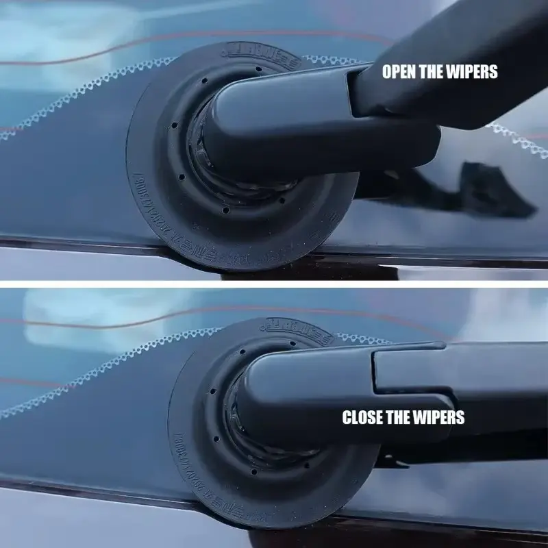 1/2pcs Car Windshield Wiper Dustproof Cover Debris Leaves Falling Protection Sleeve Universal Windscreen Wiper Bottom Hole Cover