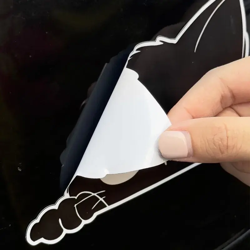 1-4pcs Car Stickers Scratch Masking Peeping Black Waterproof PVC Decal Scratch Masking Creative for Car Motorcycles Auto Sticker