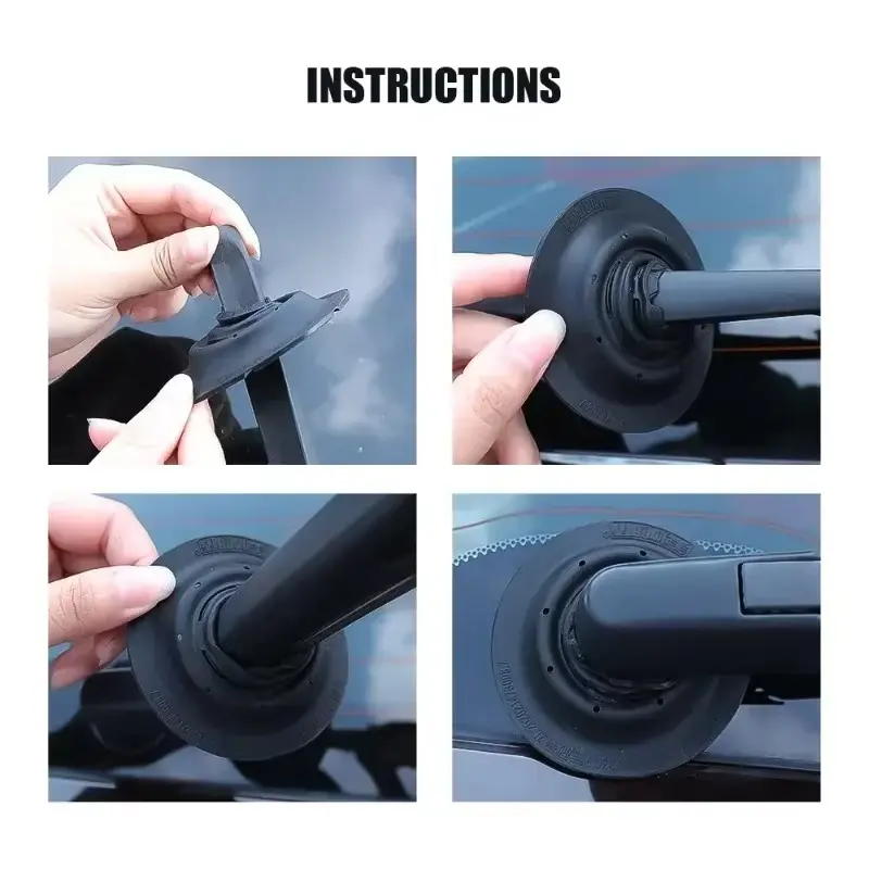 1/2pcs Car Windshield Wiper Dustproof Cover Debris Leaves Falling Protection Sleeve Universal Windscreen Wiper Bottom Hole Cover