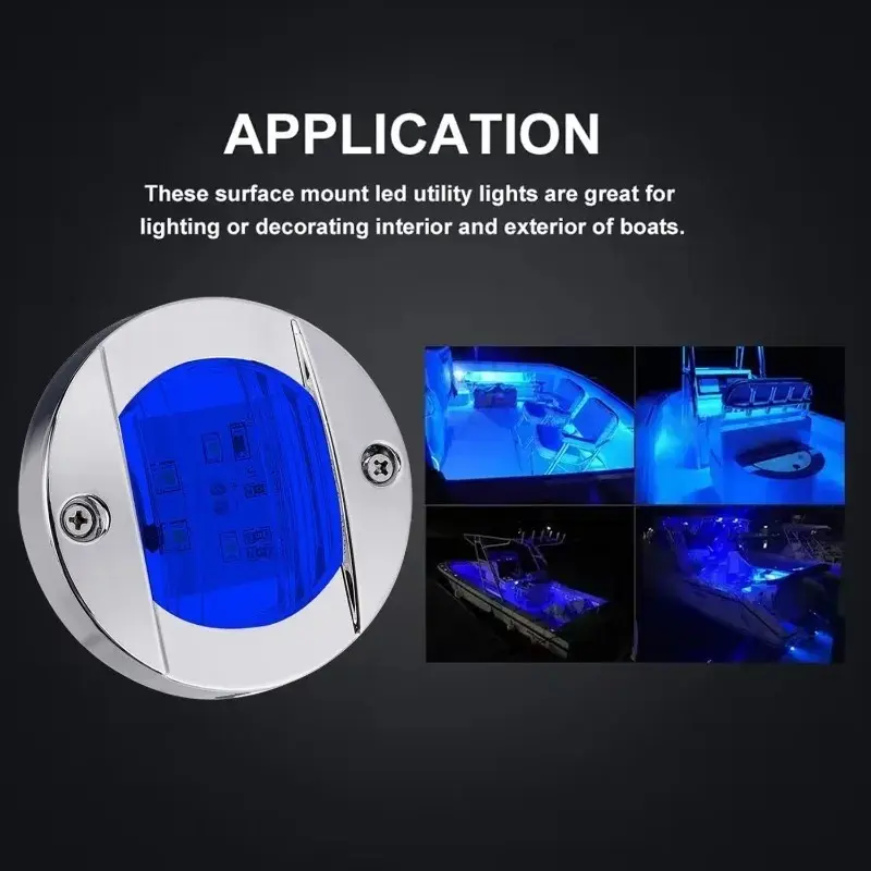 6LED Yacht Marine Boat LED Stern Light Waterproof Cabin Interior Lights 24V 6W Truck Van Off-road Urgent Lights Cars Accessories